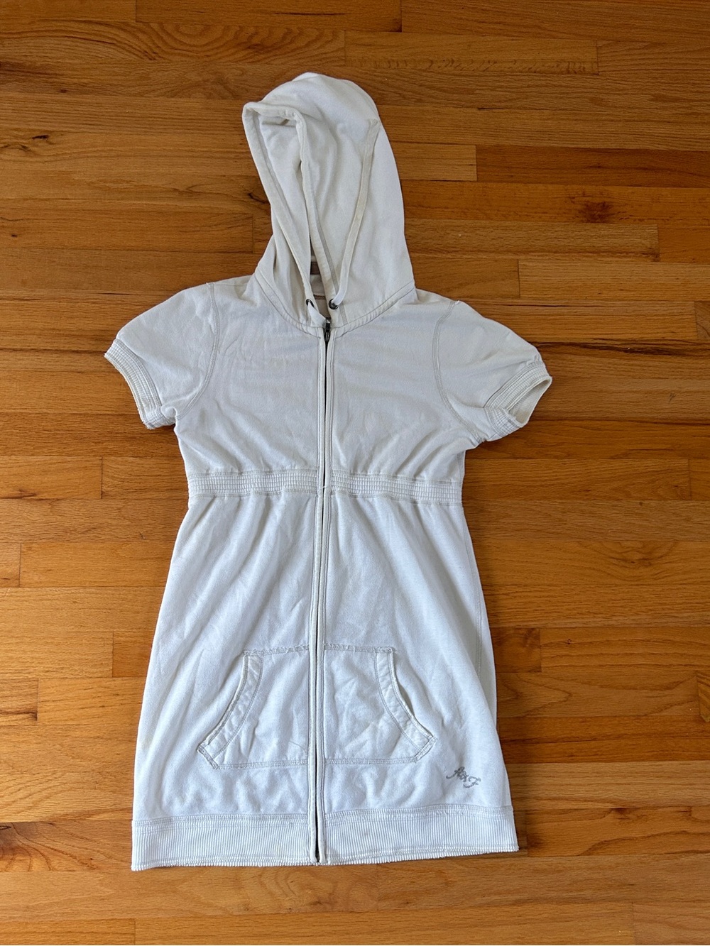 Abercrombie and Fitch Hooded Zip Up With Short Sleeves Size Medium